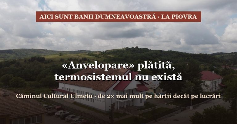 Căminul Cultural din Ulmetu: am plătit «anvelopare», dar termosistemul nu există