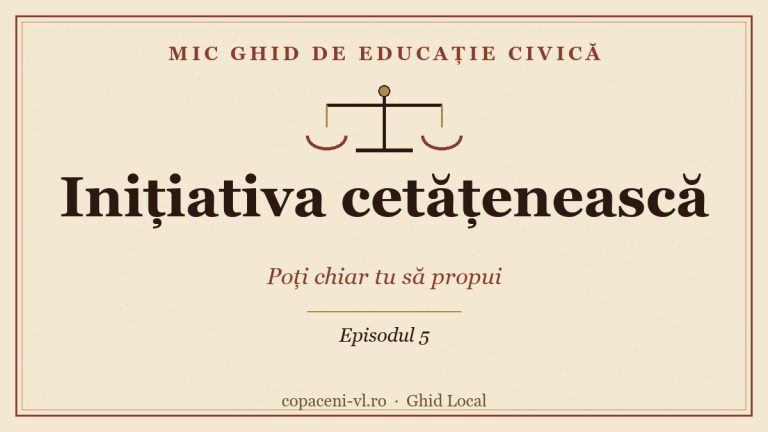 Mic ghid de educație civică (5): Inițiativa cetățenească — cum propui TU un proiect de hotărâre
