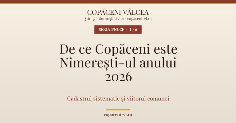 PNCCF — De ce Copăceni este Nimerești-ul anului 2026