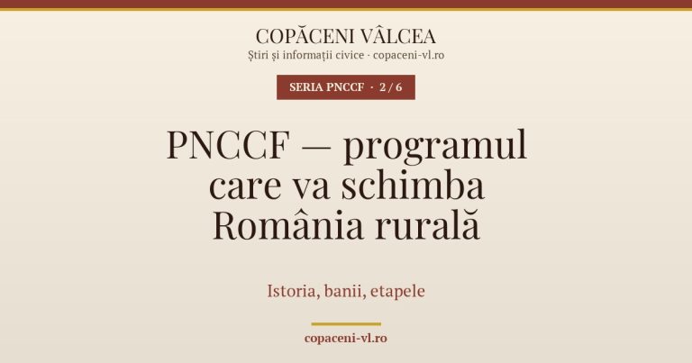 PNCCF — PNCCF — programul care va schimba România rurală