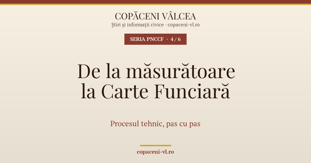PNCCF — De la măsurătoare la Carte Funciară