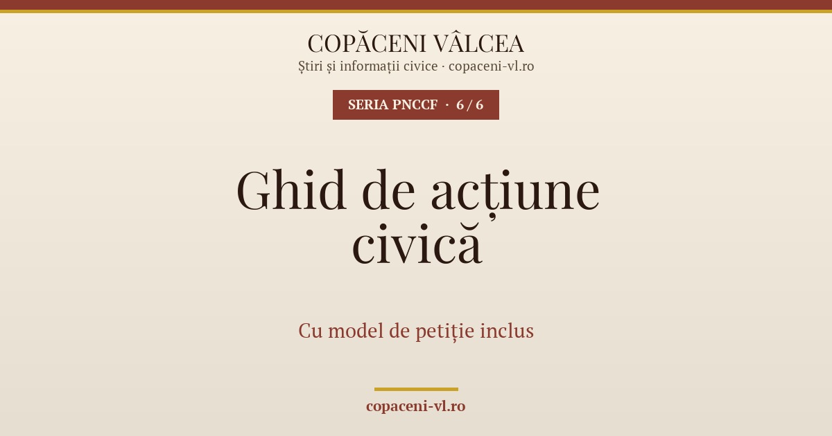 PNCCF — Ghid de acțiune civică